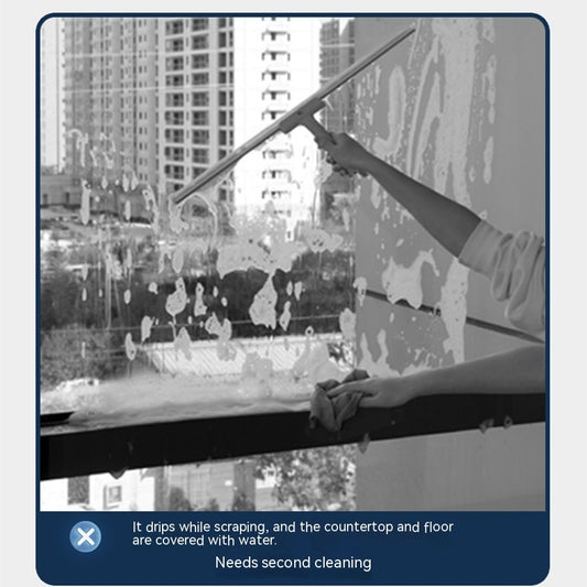 Self-Collecting Glass Squeegee (Streak-Free)